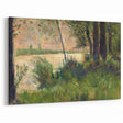 Grassy Riverbank by Seurat: Peaceful Impressionist Landscape Wall Art