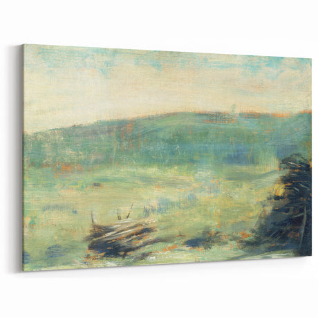 Landscape at Saint-Ouen by Seurat: Soft Impressionist Landscape Wall Art