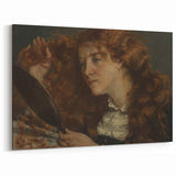 Realism Art Prints - Intimate Portrait of Woman with Mirror on Canvas