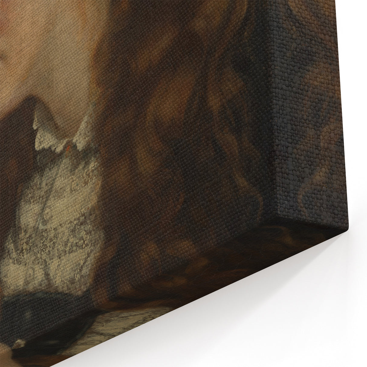 Realism Art Prints - Intimate Portrait of Woman with Mirror on Canvas