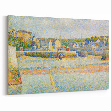 The Outer Harbor by Seurat: Charming Coastal Pointillist Wall Art Print