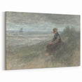Girl in the Dunes by Jozef Israëls: Serene Coastal Impressionist Art