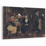 Realism Art Print of Fisherwomen Working – Classical Realism Canvas Art