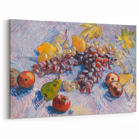 Grapes, Lemons, Pears, and Apples by Van Gogh: Colorful Still Life Art