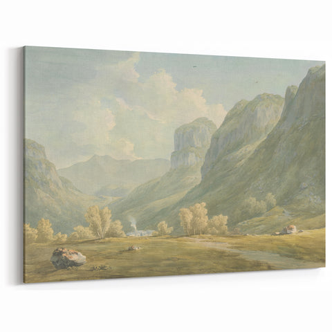 Peaceful Mountain Village Realism Art Print – Fine Art Realism