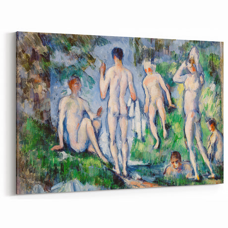 Group of Bathers by Cézanne: Classic Impressionist Figurative Wall Art