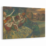 Four Dancers by Degas: Graceful Ballerinas in Pastel Wall Art