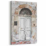 Vintage Italian Door Art - Rustic Architecture Canvas Wall Print
