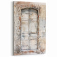 Rustic Italian Door Canvas Print - Vintage European Architecture Art