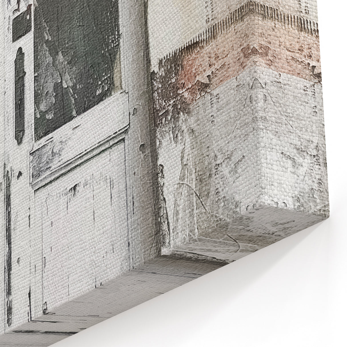 Vintage Italian Door Canvas - Rustic Weathered Door Wall Art Print