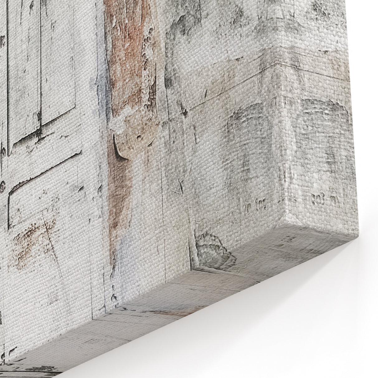 Vintage Italian Arched Door Canvas - Rustic Architectural Wall Art