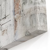 Vintage Italian Arched Door Canvas - Rustic Architectural Wall Art
