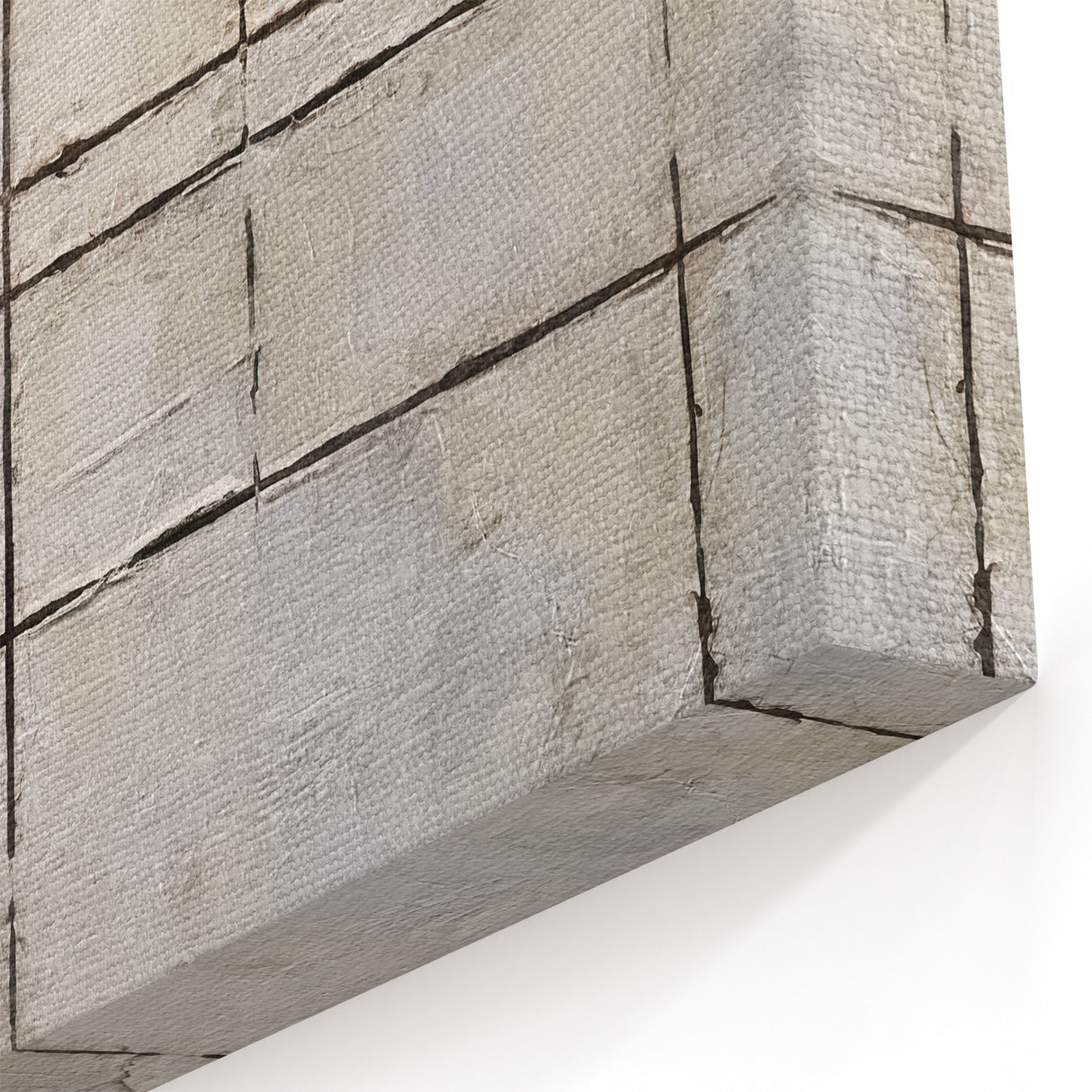 Neutral Geometric Abstract Strokes - Beige and Gray Wall Art