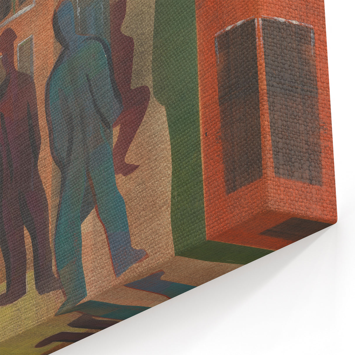 Modern Urban Street Scene Wall Art - Colorful Abstract Cityscape Decor