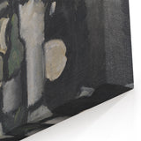 Abstract Still Life Wall Art - Modern Black and Gray Bottle Arrangement