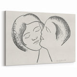 Minimalist Lovers Wall Art - Black and White Romantic Modern Decor