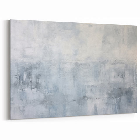Soothing Light Gray Abstract Strokes - Minimalist Wall Art