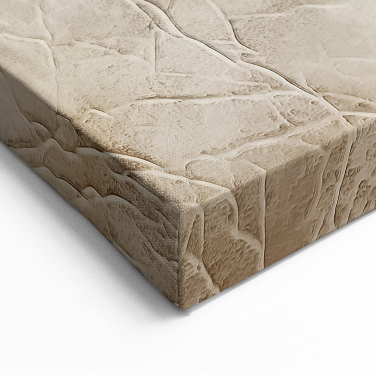 Textured Abstract Strokes - Beige and Light Brown Wall Art