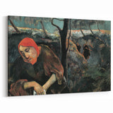 Contemplative Figure Wall Art - Dark Modern Expressionist Decor