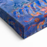 Bold Red Tree Wall Art - Vibrant Blue and Red Modern Nature Decor
