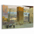 Urban Cityscape Wall Art - Gritty Tenement Scene with Industrial Charm
