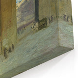 Urban Cityscape Wall Art - Gritty Tenement Scene with Industrial Charm