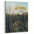 Romantic Forest Scene Wall Art - Enchanting Rendezvous in Nature Decor