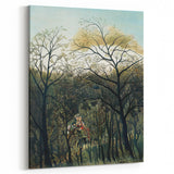 Romantic Forest Scene Wall Art - Enchanting Rendezvous in Nature Decor