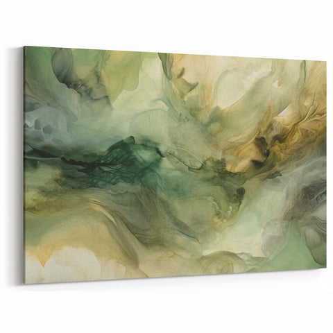 Nature-Inspired Strokes and Lines Abstract Art – Spring Meadow Canvas Print