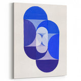 Geometric Blue Abstract Wall Art - Modern Minimalist Decor for Home