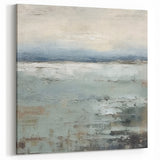 Ocean Breeze Strokes and Lines Abstract Art – Coastal Canvas Print