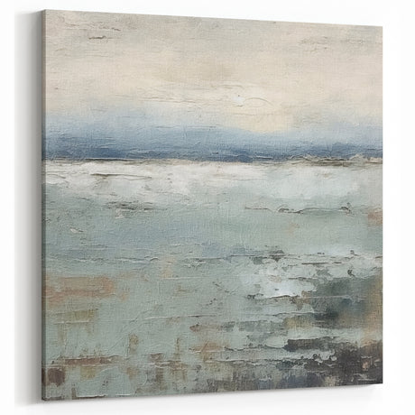 Ocean Breeze Strokes and Lines Abstract Art – Coastal Canvas Print