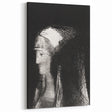 Haunting Monochrome Portrait Art - Mysterious Ethereal Woman Decor