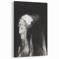 Haunting Monochrome Portrait Art - Mysterious Ethereal Woman Decor