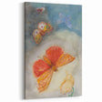 Whimsical Butterfly Wall Art - Dreamy Pastel Nature Decor with Flowers
