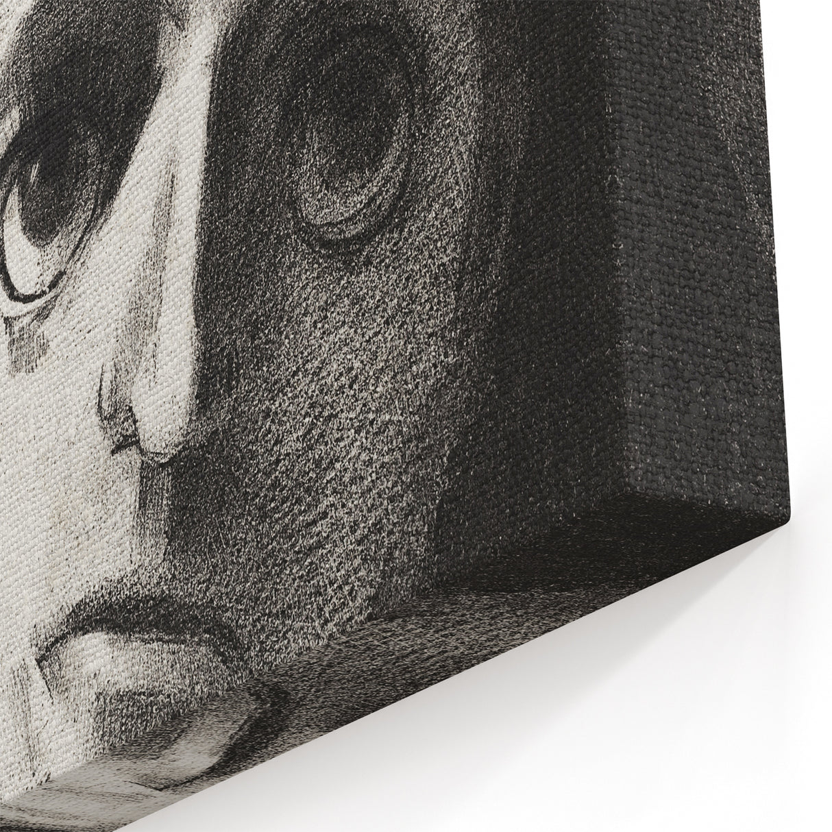 Expressive Monochrome Wall Art - Emotional Portrait by Odilon Redon