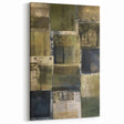 Nature's Harmony Abstract Strokes Art – Green and Brown Earthy Canvas Print