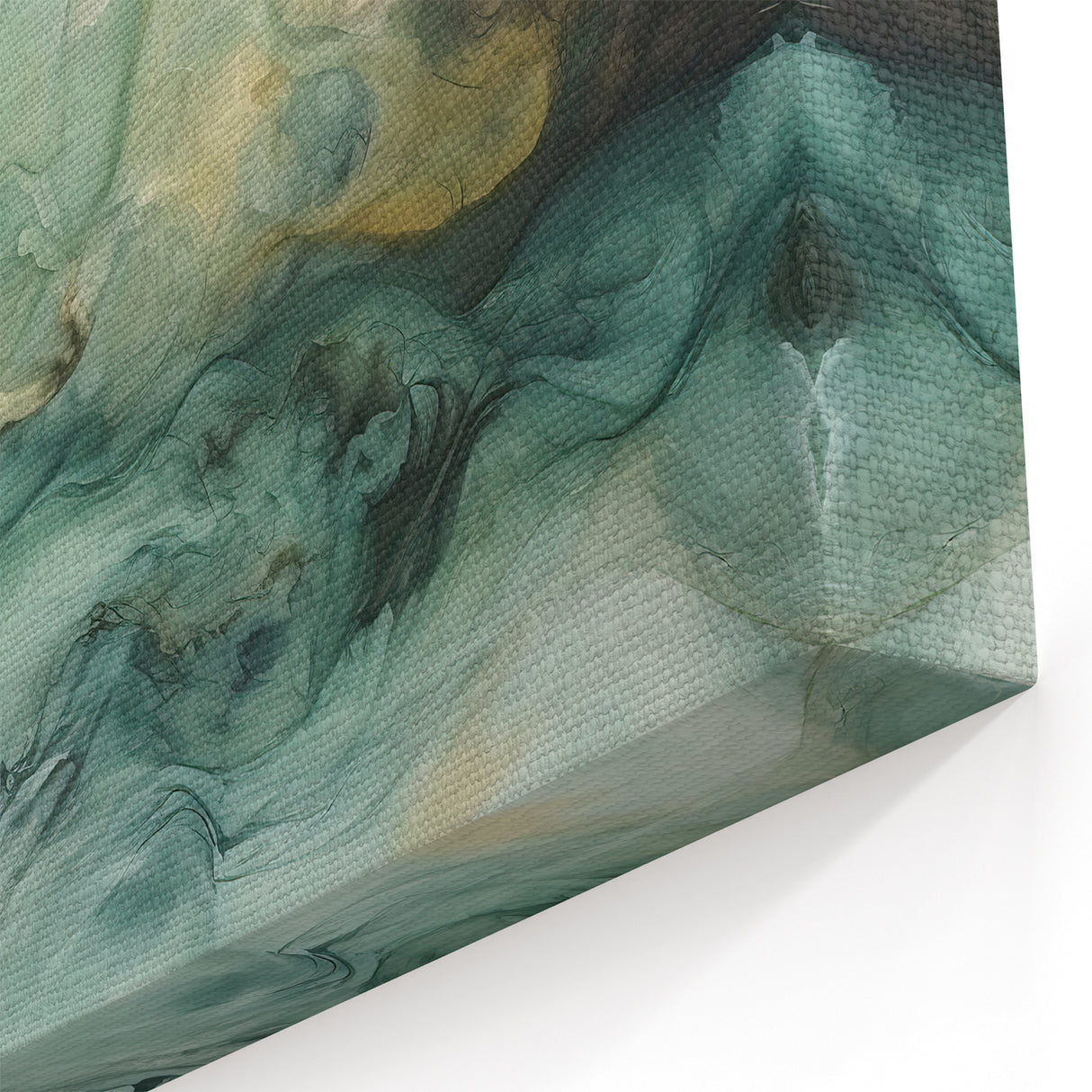 Tropical Paradise Abstract Strokes Art – Green, Turquoise, and Coral Print