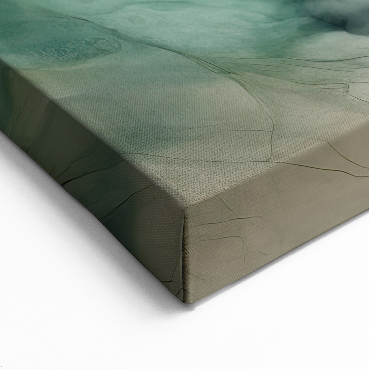 Tropical Paradise Abstract Strokes Art – Green, Turquoise, and Coral Print