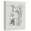 Modern Wall Art - Abstract Black & White Woman Illustration for Minimalist Decor
