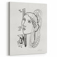 Modern Wall Art - Abstract Black & White Woman Illustration for Minimalist Decor