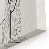 Modern Wall Art - Abstract Black & White Woman Illustration for Minimalist Decor
