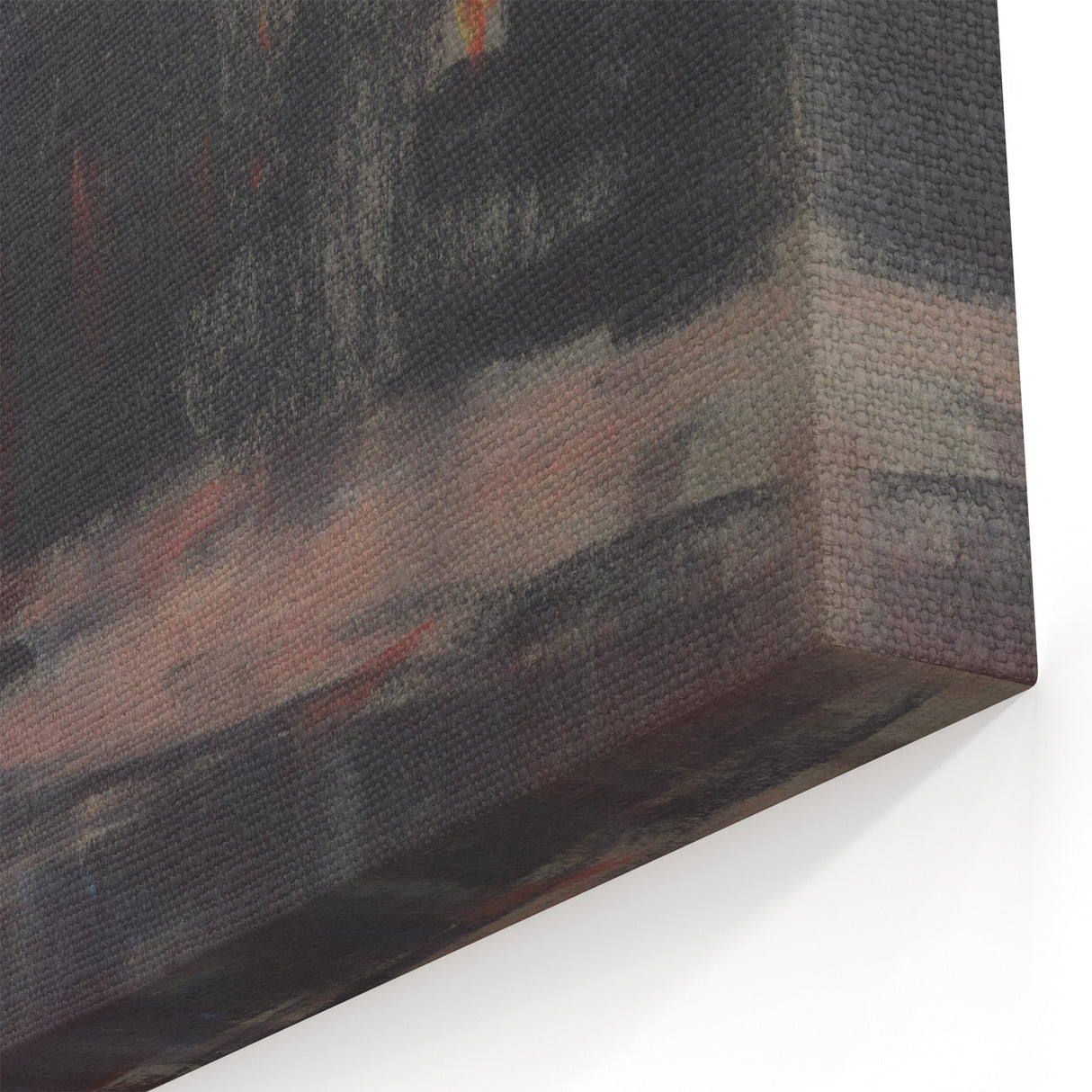 Modern Wall Art - Atmospheric Blue Lake under Black Rock for Tranquil Decor