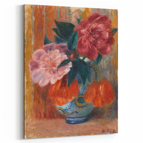 Modern Wall Art - Vibrant Floral Still Life of Tulips and Peonies for Decor