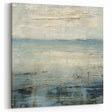 Coastal Retreat Abstract Strokes Art – Blue, Aqua, and Sand Canvas Print