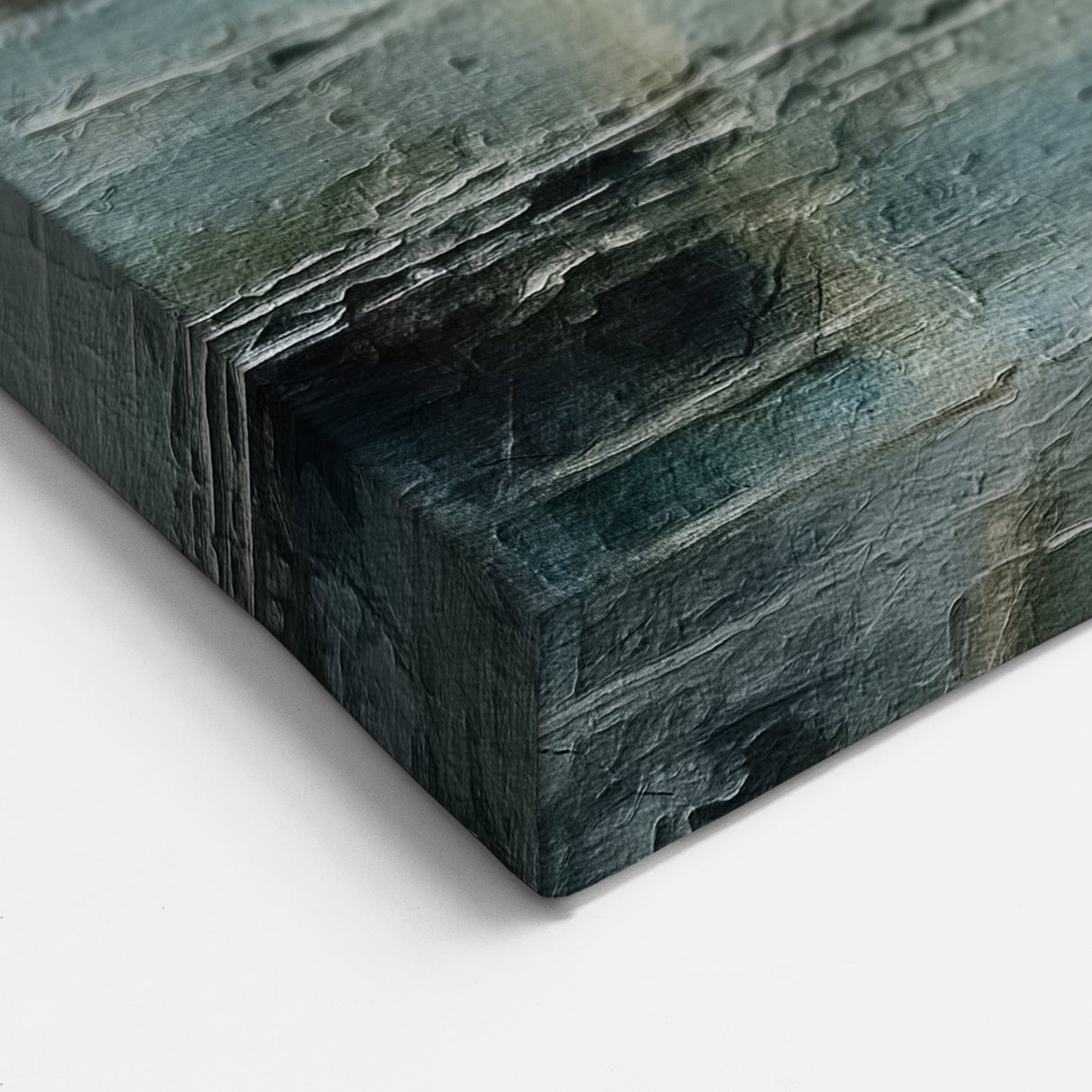 Coastal Retreat Abstract Strokes Art – Blue, Aqua, and Sand Canvas Print