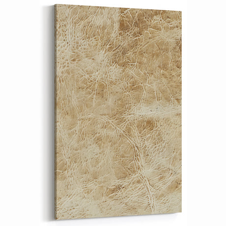 Rustic Warmth Abstract Strokes Art – Beige and Brown Textured Canvas Print