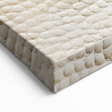 Textured Pebble Abstract Art - Cream and Beige Tactile Canvas Print
