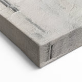 Modern Minimalist Abstract Art - Beige and White Line Canvas Print