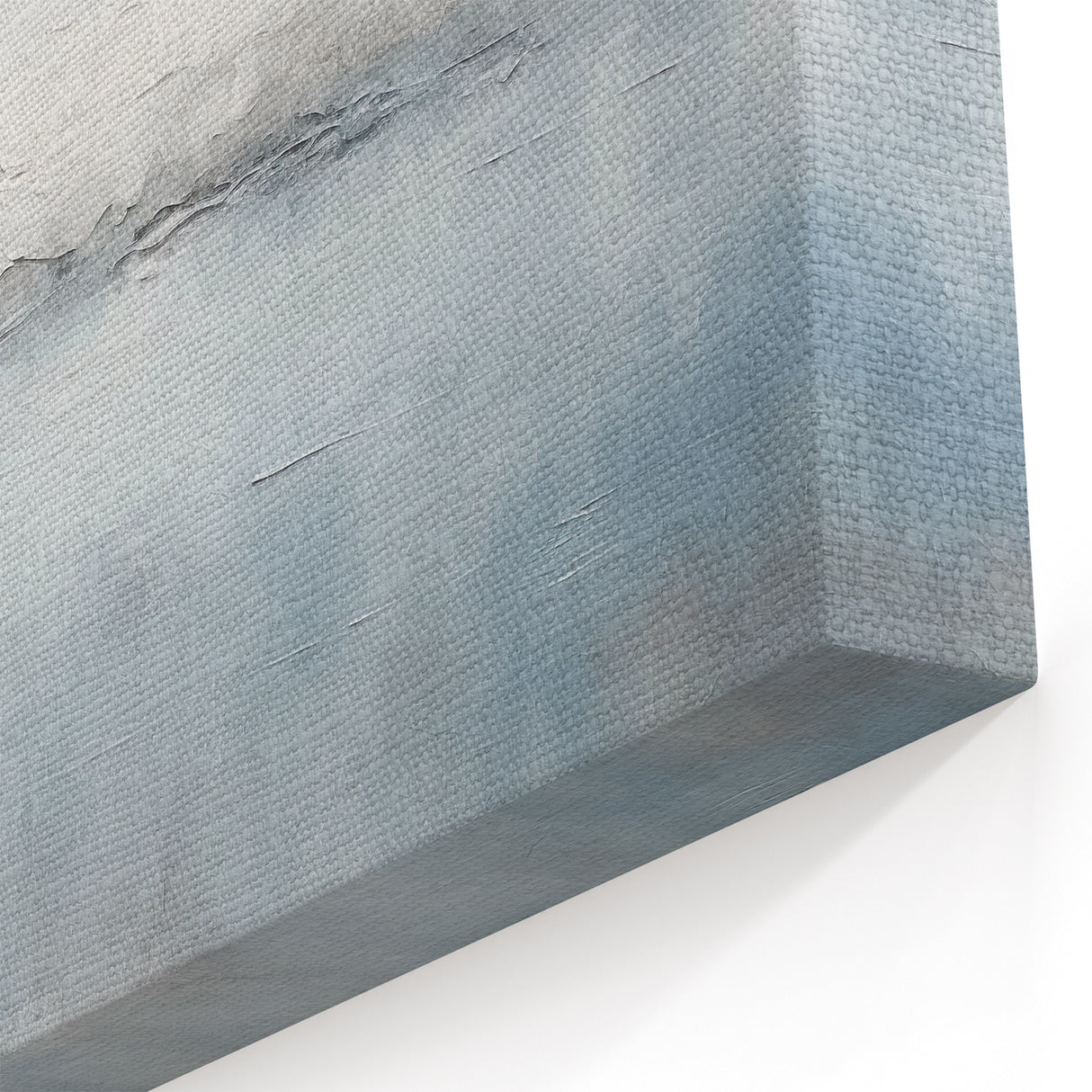 Minimalist Seascape Abstract Art - Calm Blue and Gray Horizon Print